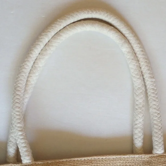 *50off3* 2 Shopping Tote Bags Trader Joe's Mini Burlap Vanity Fair - Picture 8 of 13